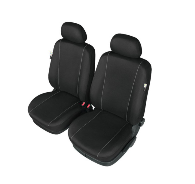 Sitzschonbezug Sitzbezüge Autositz Fahrer Beifahrer vorne universal XL schwarz