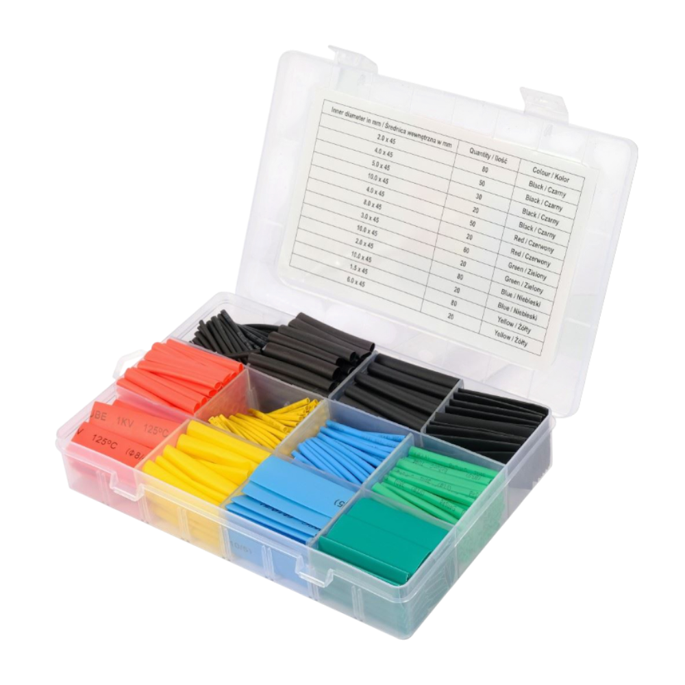 Schrumpfschlauch Sortiment bunt Isolierschlauch 125°C MIX 530tlg Polyolefin