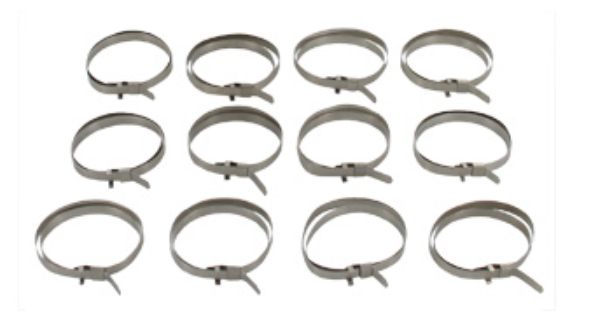 12x Universal Metallbänder Schellen Achsmanschette Manschette Klemmschelle 250mm