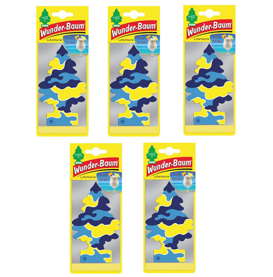 5x Wunderbaum Pina Colada Baum Autoduft Auto Lufterfrischer Spiegel Raumduft