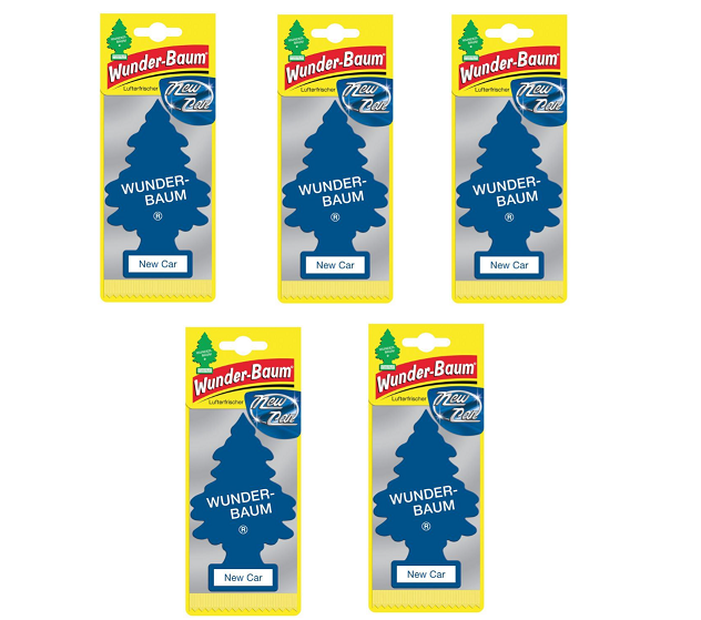 5x Wunderbaum New Car Duft Baum Autoduft Auto Lufterfrischer Spiegel Raumduft