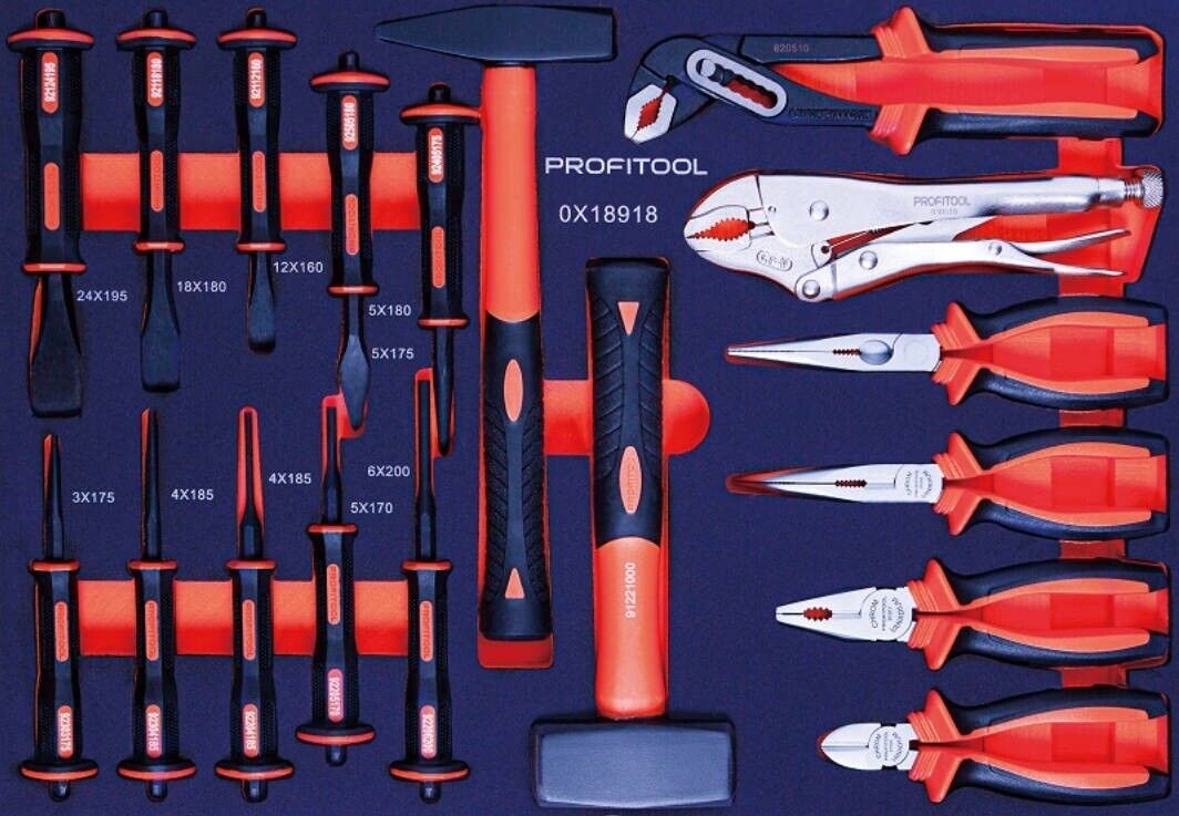 Profitool Werkzeugwagen bestückt hochwertig 415tlg Werkstattwagen Werkzeugkasten