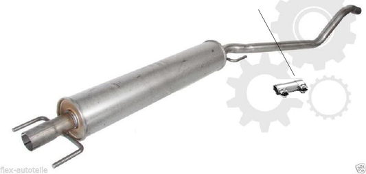 Mittelschalldämpfer Mitteltopf Auspuff mitte Opel Astra H Caravan Kombi 1,6 1,8