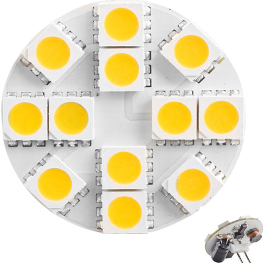 LED Spot Halogenspot Strahler Leuchtmittel G4 12 LED 5050 SMD warmweiß 2,6W 12V