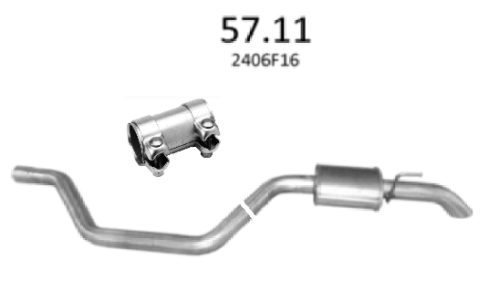 Auspuff hinten Endschalldämpfer Endtopf SSANGYONG RODIUS 2.7 XDI / 4WD 2005/05-