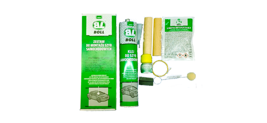 BOLL Scheibenkleber Set 310ml Kartusche Kleber Frontscheibe Auto Kfz PKW