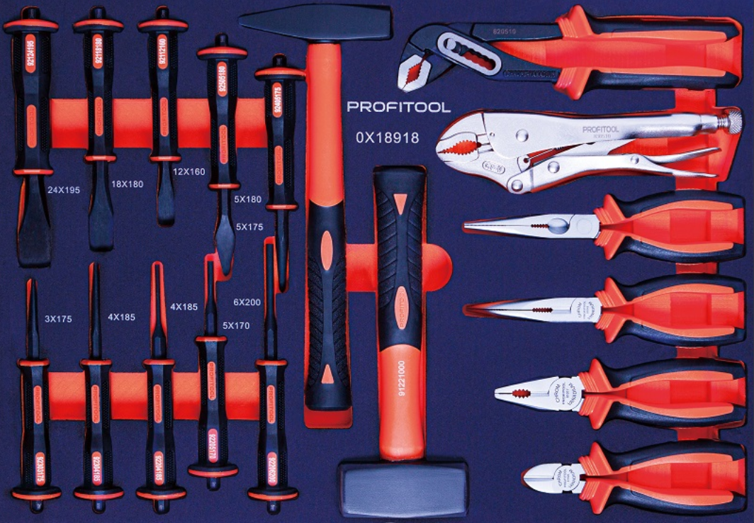 Profitool Werkzeugwagen bestückt hochwertig 382tlg Werkstattwagen Werkzeugkasten