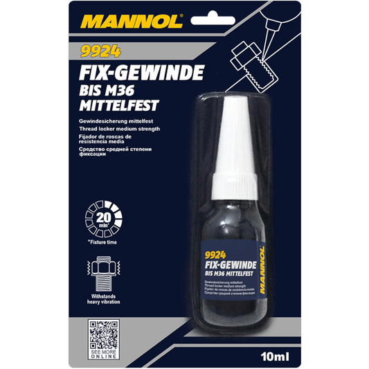 Mannol 9924 Fix Gewinde Gewindesicherung bis M36 mittelfest vibrationsfest 10ml