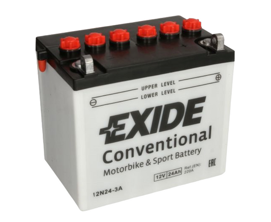 EXIDE 12N24-3A Motorradbatterie 220A 24Ah für Rasentraktor/mäher Quad für Harley