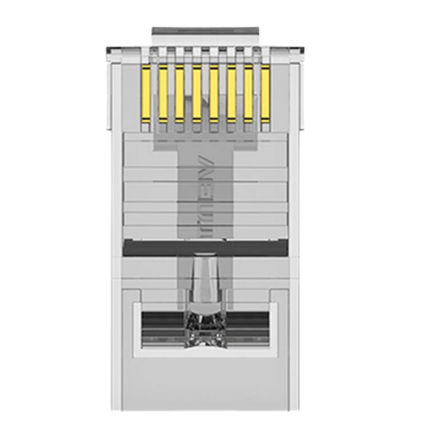 100x Modular Plug RJ45 Stecker Cat.6 UTP Connector Vention Netzwerk Kristall