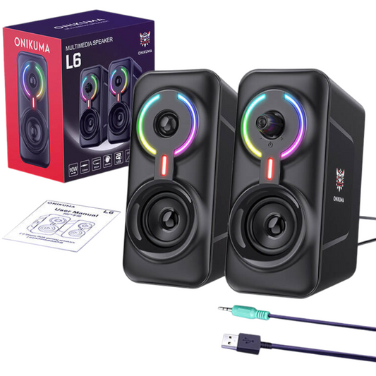 Gaming Lautsprecher 10W PC Musikbox Soundanlage USB Bluetooth 50Hz-16kHz RGB LED