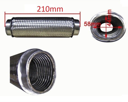 Flexrohr Hosenrohr flexibles Kat Reparatur für Alfa Fiat Punto VW OVAL 44/58 210