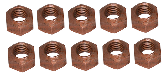 10 Kupfermuttern M8 x 1,25 Krümmer SW 12 Cu-Mutter Auspuff Abgasanlage Rohr