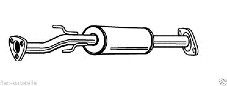 Bosal exhaust middle medium silencer mid-silencer Honda logo 1.3 65PS 1999-2002