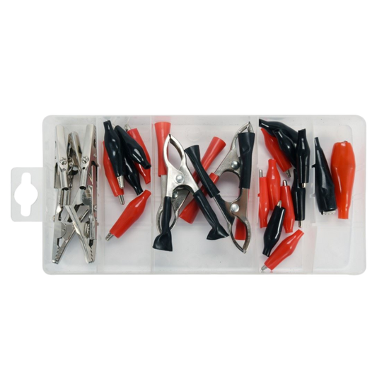 Krokodilklemmen elektrisch Krokoklemmen Mix Sortiment 28tlg. Autobatterie