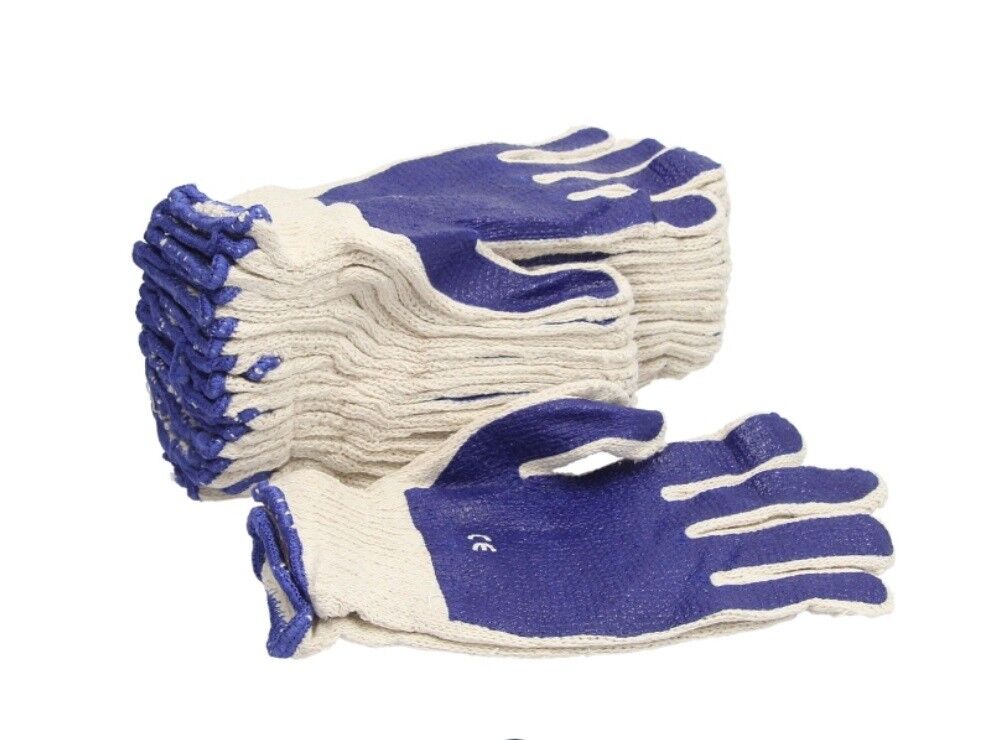 10x work gloves size 9 cotton latex mechanic gloves protective gloves