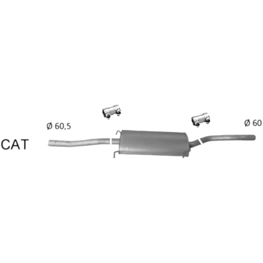 Endschalldämpfer Endtopf Auspuff Mercedes Viano Vito/Mixto lang W639 OM646 CDI
