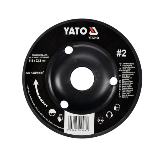 Schleifscheibe Holzraspel 115x22,2mm Raspelscheibe 13000min1 Universalraspel #2