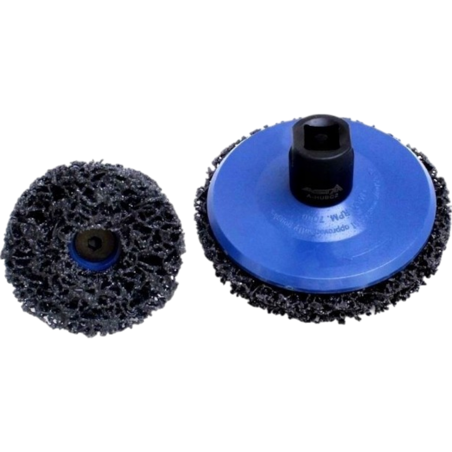 2 Radnabenschleifer 65+105 mm Reinigungsscheibe grob Entrosten Radnaben 1/2"