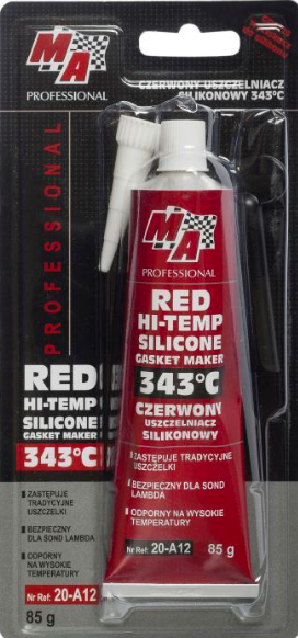 MA Pofessional Rot Silikon Dichtstoff Dichtmasse Gasket Maker ROT 85g 343°C