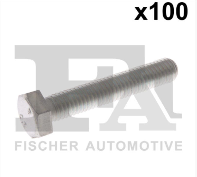 100x M8x45 13er Schraube Aussensechskantschraube DIN 933 Vollgewinde Stahl 8.8