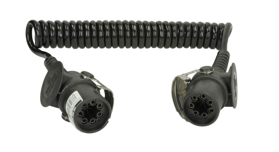 Spiralkabel Elektrowendel Adapter Anhänger Auflieger Wohnwagen 7 polig LKW 4,5m