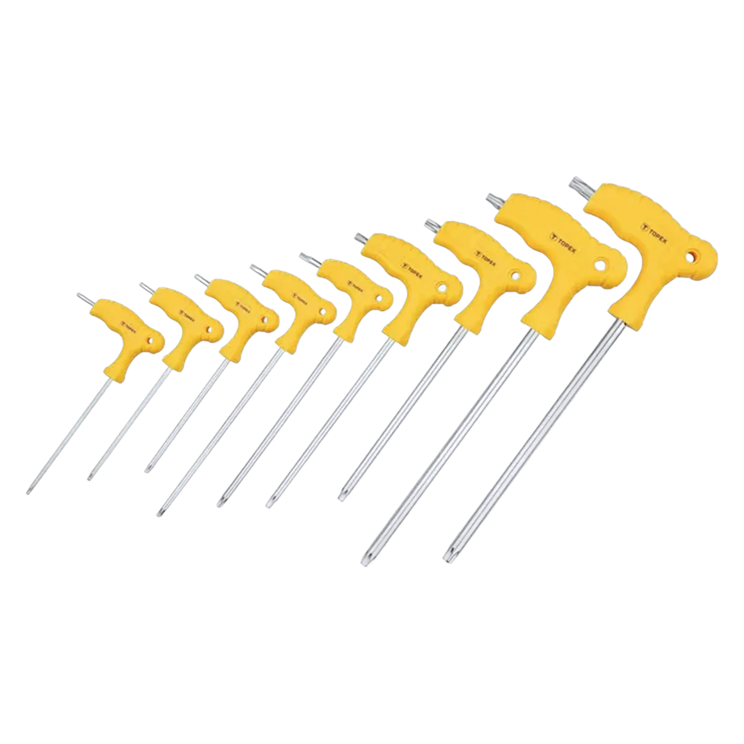 T-Griff Torx Schlüssel Schraubendreher Winkelschlüssel Vielzahn Set 9tlg T10-T50
