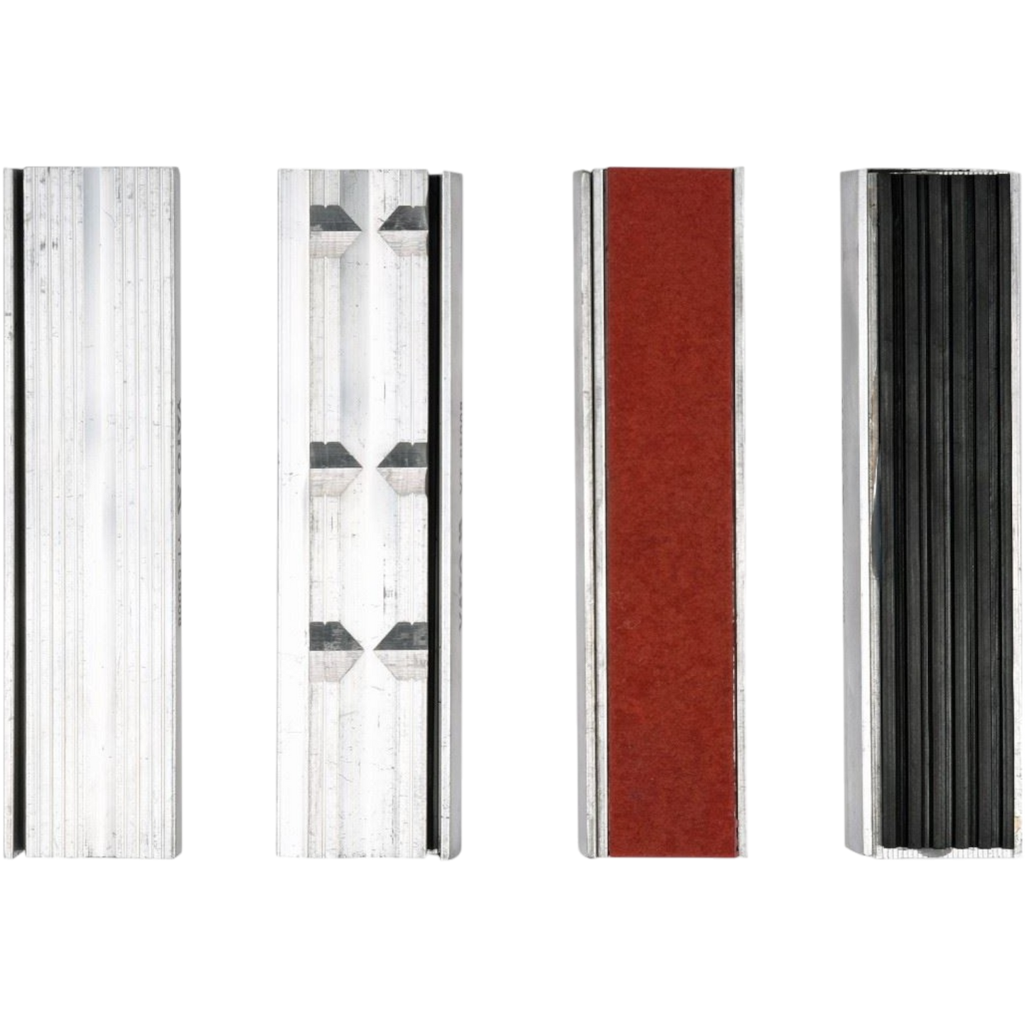 Schutzbacken Set 8tlg Schraubstock 125mm Alu magnetisch Gummi Kunststoff Kerben