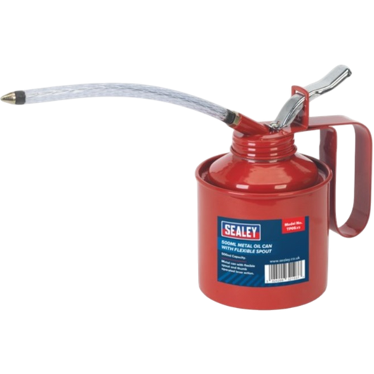 Sealey Ölkanne Ölkännchen Metall Öl-Kanne 500 ml Ölspritze mit Metallpumpe Pumpe