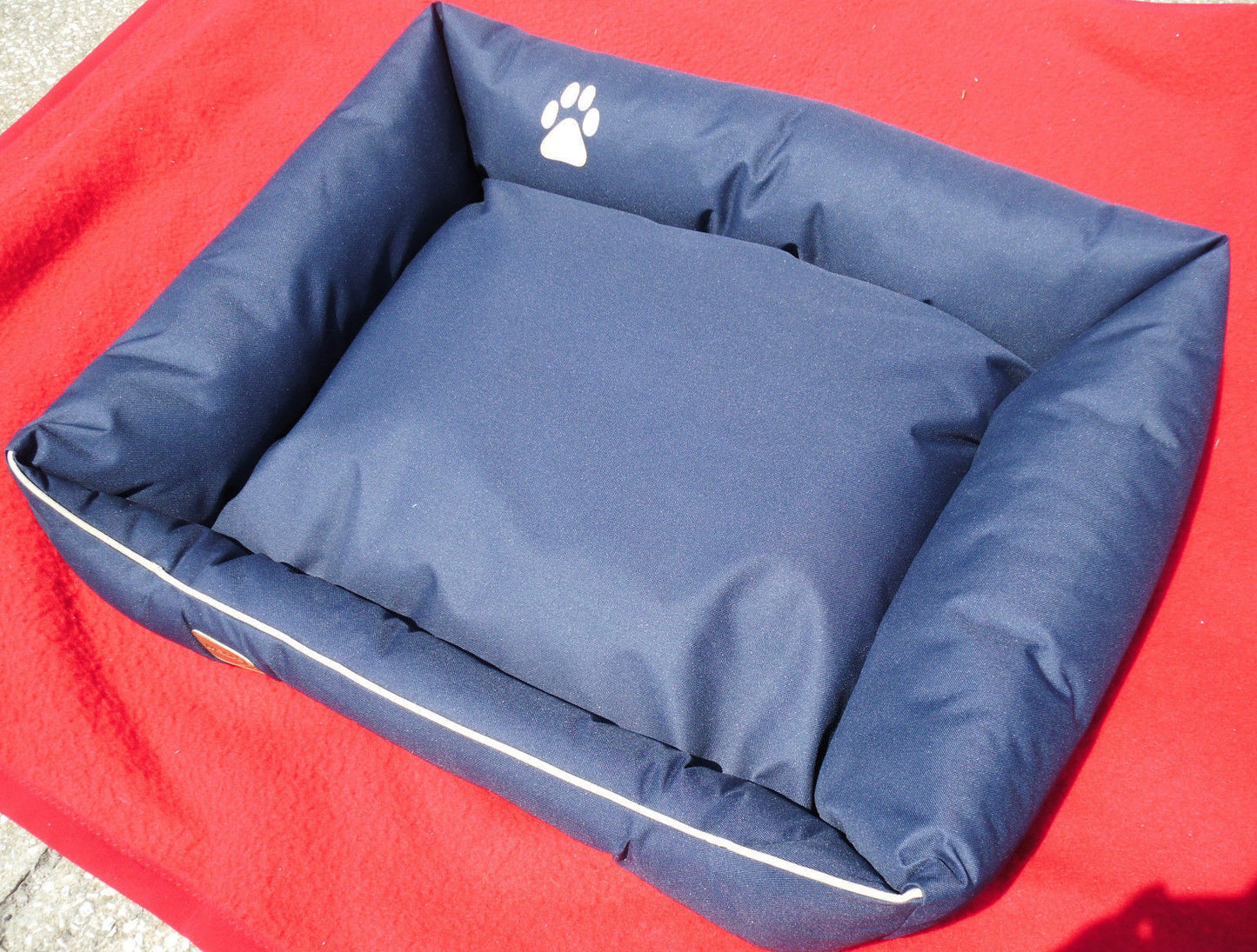 Hundebett Hundekorb Hundekissen Hundesofa Liegeplatz Polyester Korb Gr. M Blau