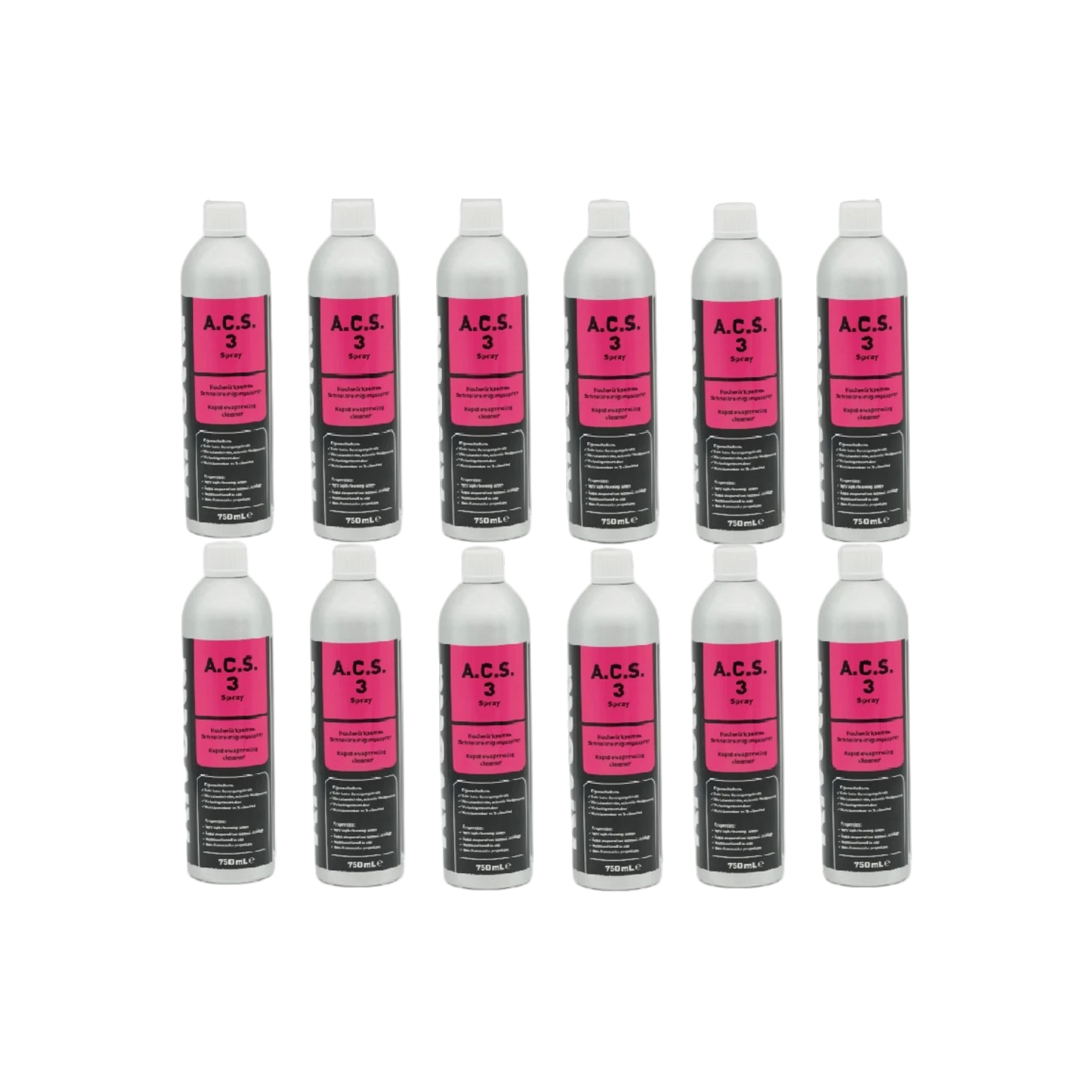 12x Rivolta A.C.S. 3 Teilereiniger Bremsenreiniger Kupplungsreiniger Spray 750ml