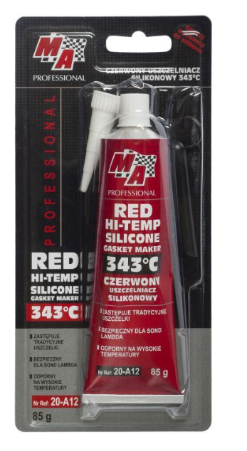 MA Pofessional Rot Silikon Dichtstoff Dichtmasse Gasket Maker ROT 85g 343°C