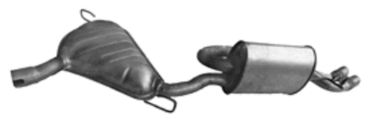 Final dampers Endpuff exhaust rear Fiat barchetta 1.8 16 V 130 PS 1995-2005