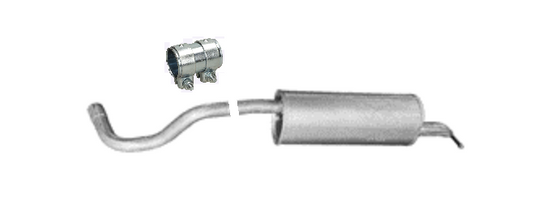 Endschalldämpfer Endtopf Auspuff Abgasanlage für Skoda Rapid Seat Toledo 1.0 TSI