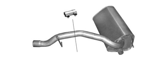 Exhaust rear muffler muffler Ford Kuga I 2.0 TDCi 4x4