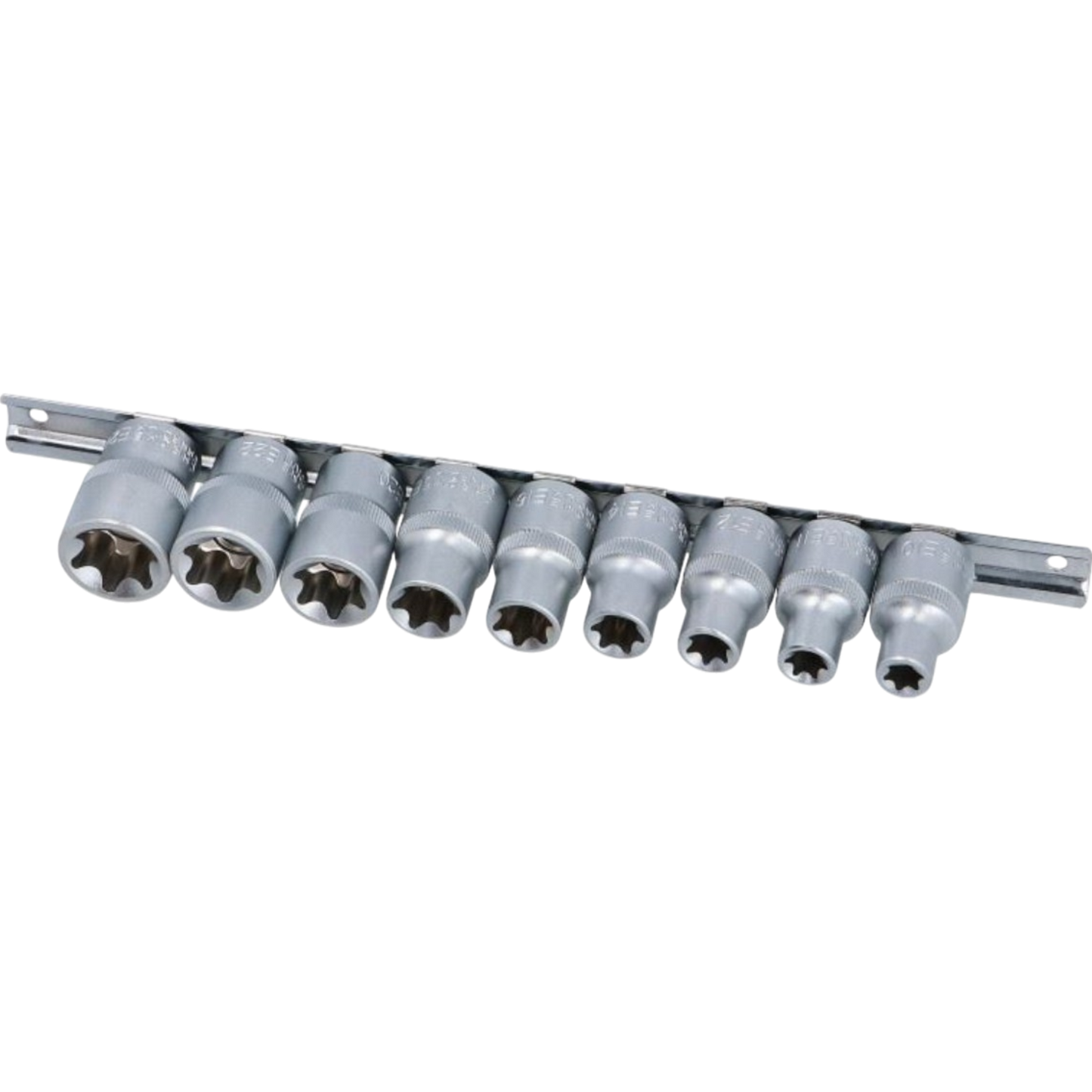 Torx-Steckschlüssel Satz Aussentorx 9tlg 1/2 E10 E11 E12 E14 E16 E18 E20 E22 E24