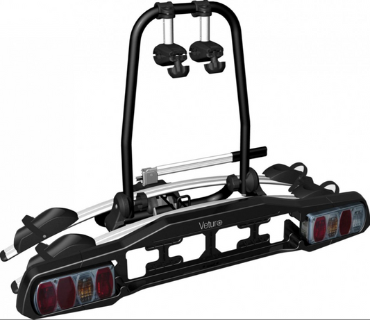 Veturo Fahrradträger Anhängerkupplung Heckträger für 2 Fahrräder 13 polig 30kg