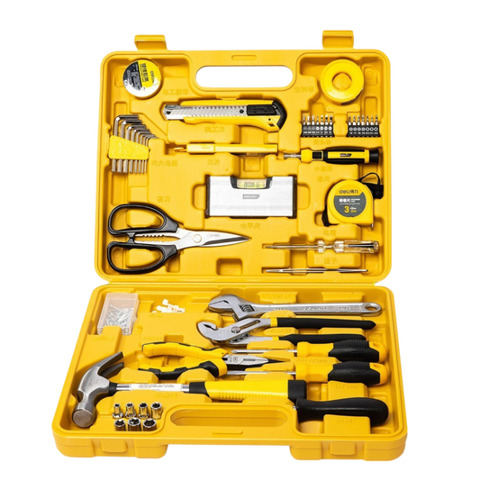Werkzeugkoffer mit Werkzeug 48 Teile Set Werkzeugkiste Hammer Schraubenzieher