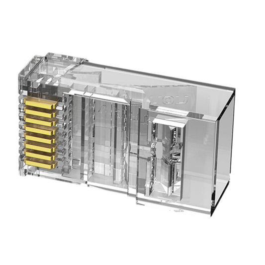 100x Modular Plug RJ45 Stecker Cat.6 UTP Connector Vention Netzwerk Kristall