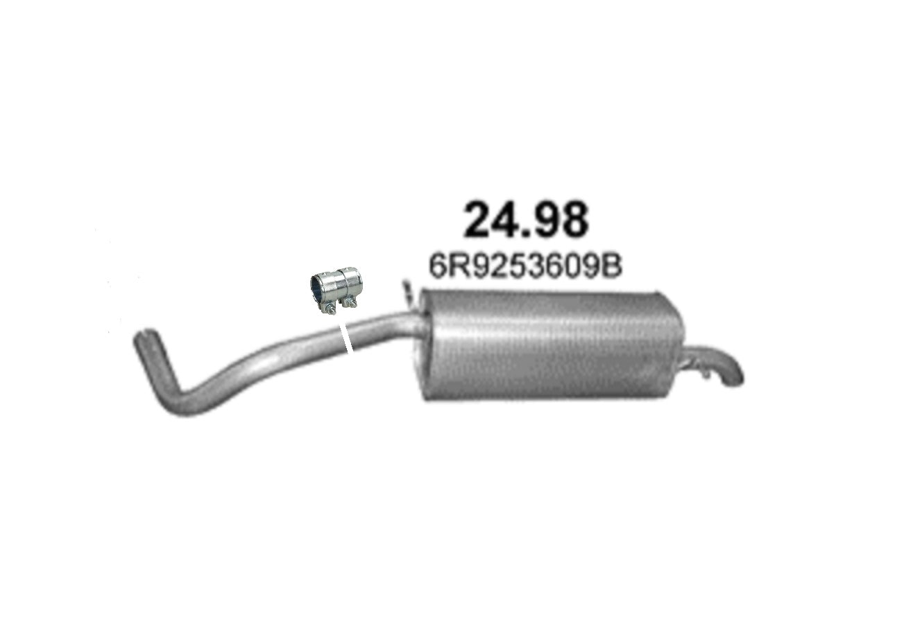 Endschalldämpfer Endtopf Auspuff hinten Seat Ibiza IV Skoda Fabia II 1.2 TSI