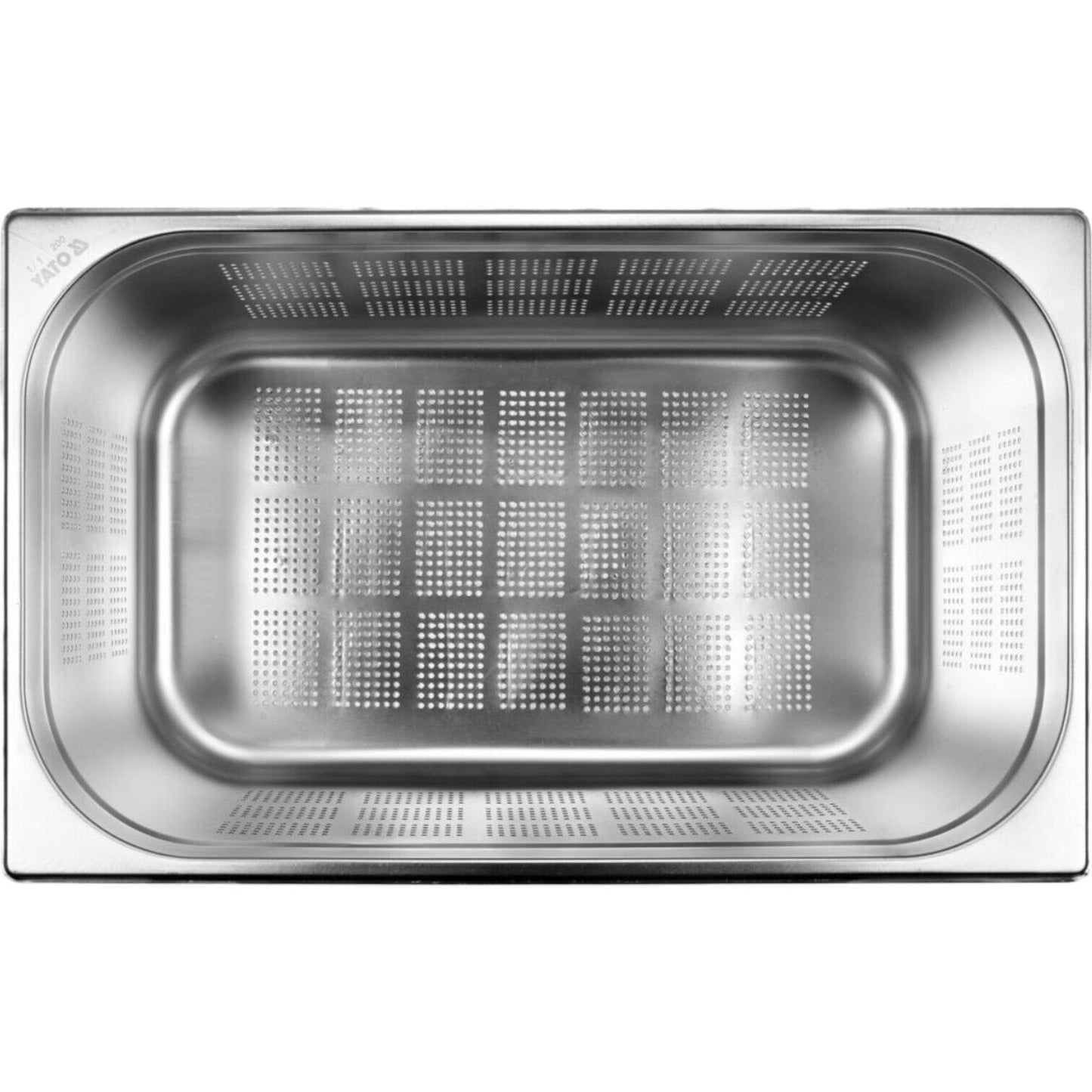 GN 1/1 Gastronomischer Abtropf Behälter Gastronorm 200mm 26L SS201 Loch Kübel