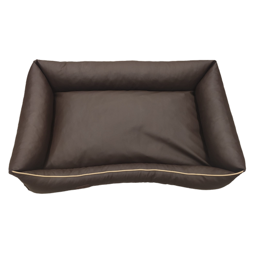Hundebett Hundekorb Hundekissen Hundesofa Liegeplatz Kunstleder Korb XXL Braun