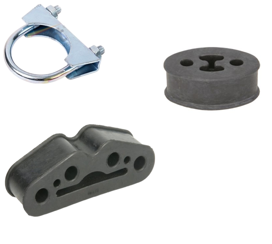 Attachment kit middle silencer + rear silencer from Kat for Fiat Punto 176 1.2