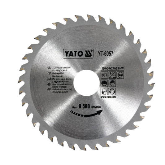 Kreissägeblatt Holzsäge 160x30x2,8x2mm 36T TCT Sägeblatt Scheibe 9500min1