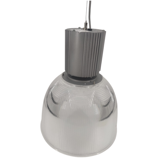 Pendelleuchte Ø 42cm Acrylglas-Schirm Silber Hängelampe Tresen Bar Industrie
