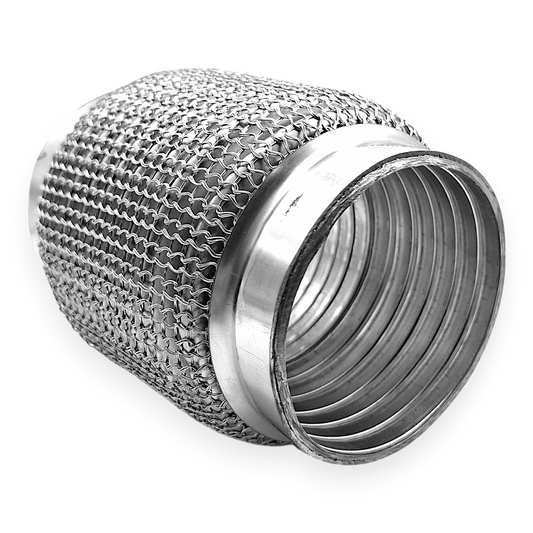 60x100 Flexrohr Flexstück Auspuff Katalysator Softflex Edelstahl mit Interlock