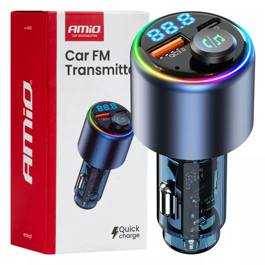 Bluetooth Transmitter Zigarettenanzünder Adapter Receiver Empfänger Musik RGB