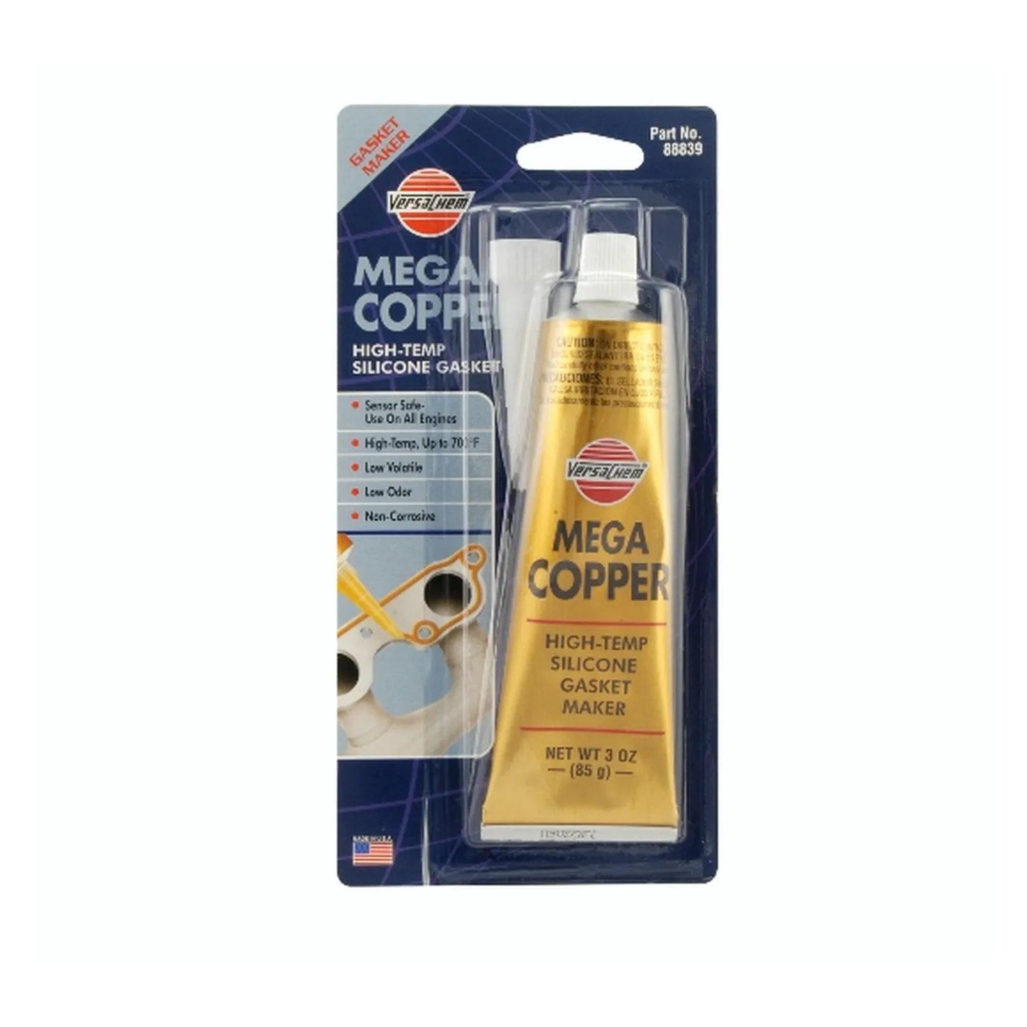 K2 Silikon elastische Universal Dichtmasse Abdichtung Kupferfarbend 85g -700°C