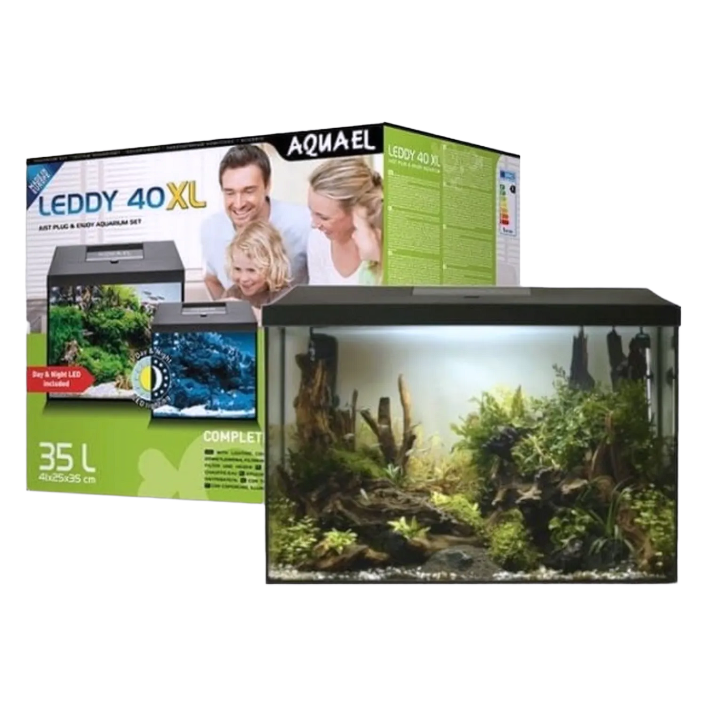 AQUAEL Aquarium Classic LEDDY 40 XL Beleuchtung Abdeckung LED Terrarium 35L