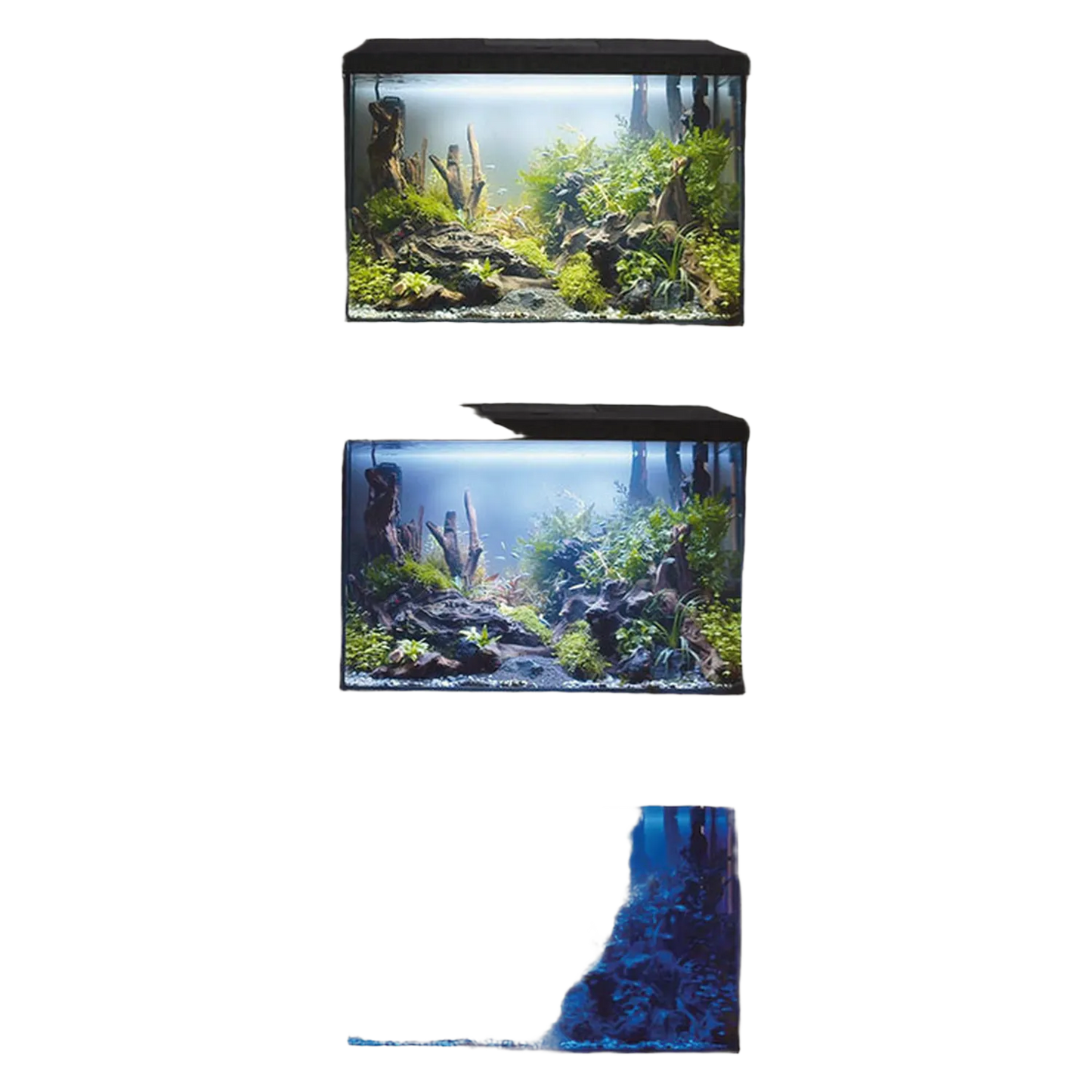 AQUAEL Aquarium AQUA4START 60/P D&N LED Beleuchtung Abdeckung LED Terrarium 54L